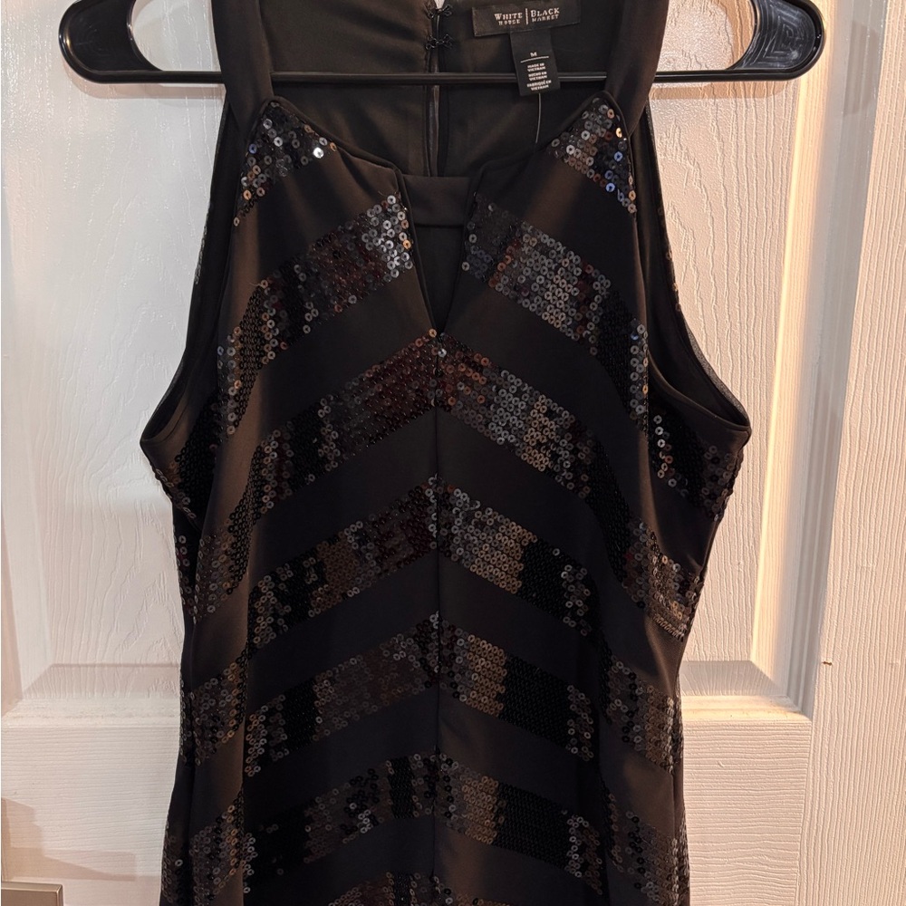White House Black Market Black Sequin Tank